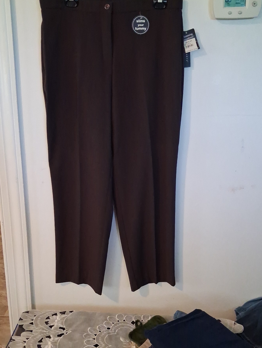 Counterparts Dark Brown Straight-Leg Dress Pants